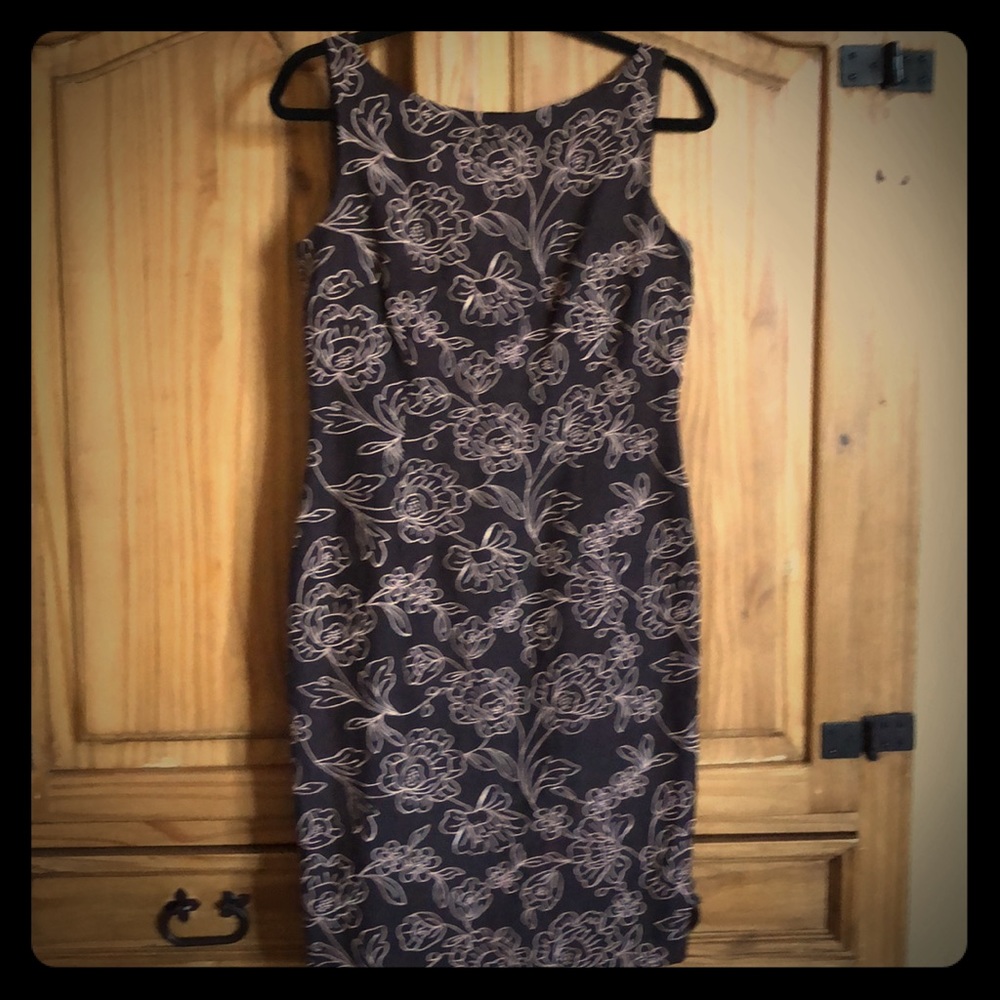 Adorable brown with pink embroidery dress. Size 4